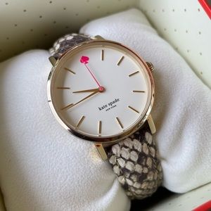 Beautiful Ladies Kate Spade ♠️ Metro Watch w/new Python Leather Strap